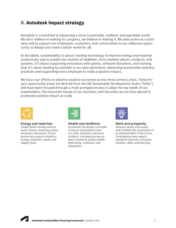 Sustainabilty Financing Framework | Autodesk - Page 5